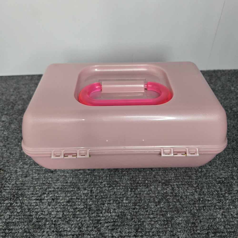 Caboodles Pretty In Petite Classic 2 Tier Makeup Case‎ W/ Mirror Pink  9x6x4 - Picture 3 of 7